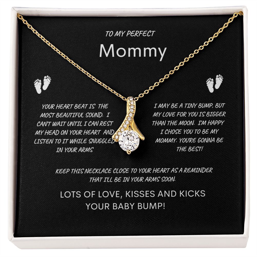 Mommy Necklace, To My Mommy”Heart-Feet” Necklace With Message Card And –  Rakva